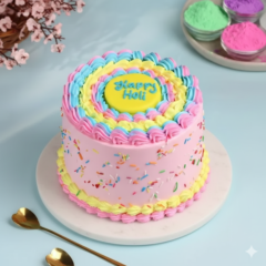 Vibrant-Holi-Pineapple-Cake