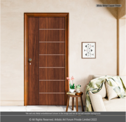 Brass-strip-door-design