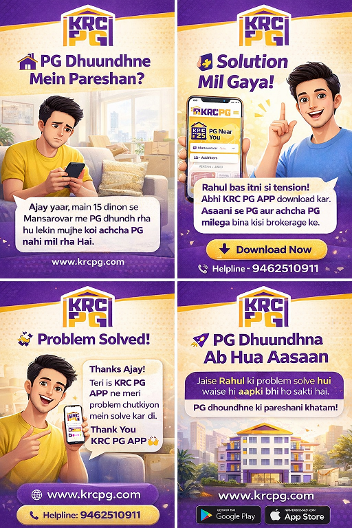 Best App to Find PG & Hostel in Jaipur Without Broker – KRC PG App