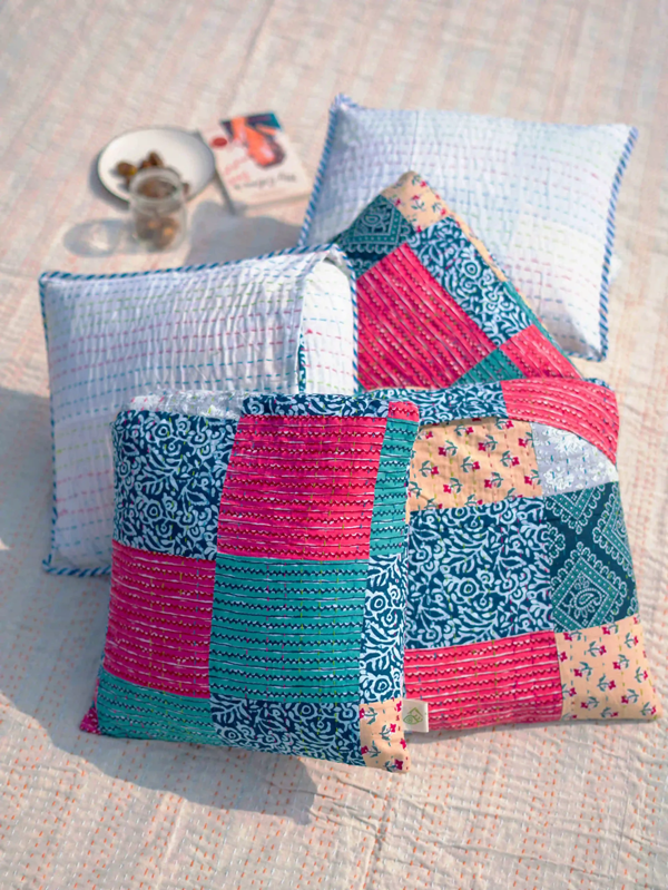block print cushion covers