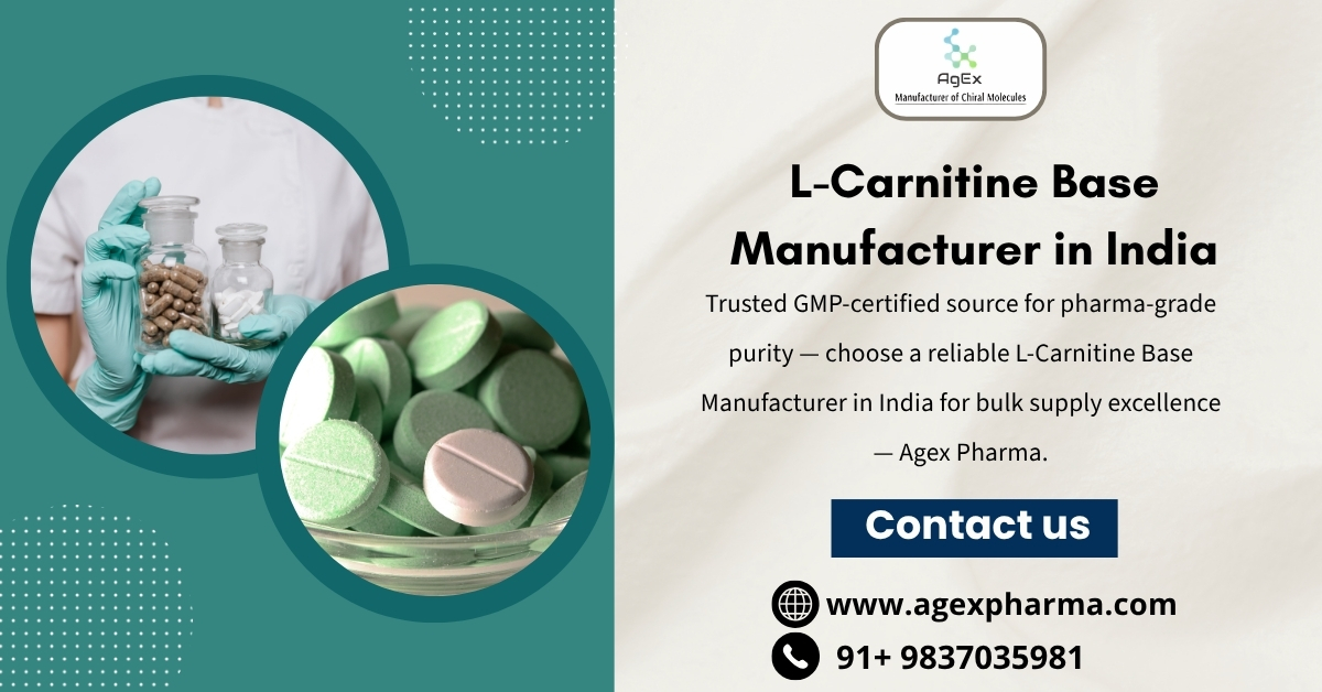 Why Pharma Brands Choose L-Carnitine Base Manufacturer in India Over Others