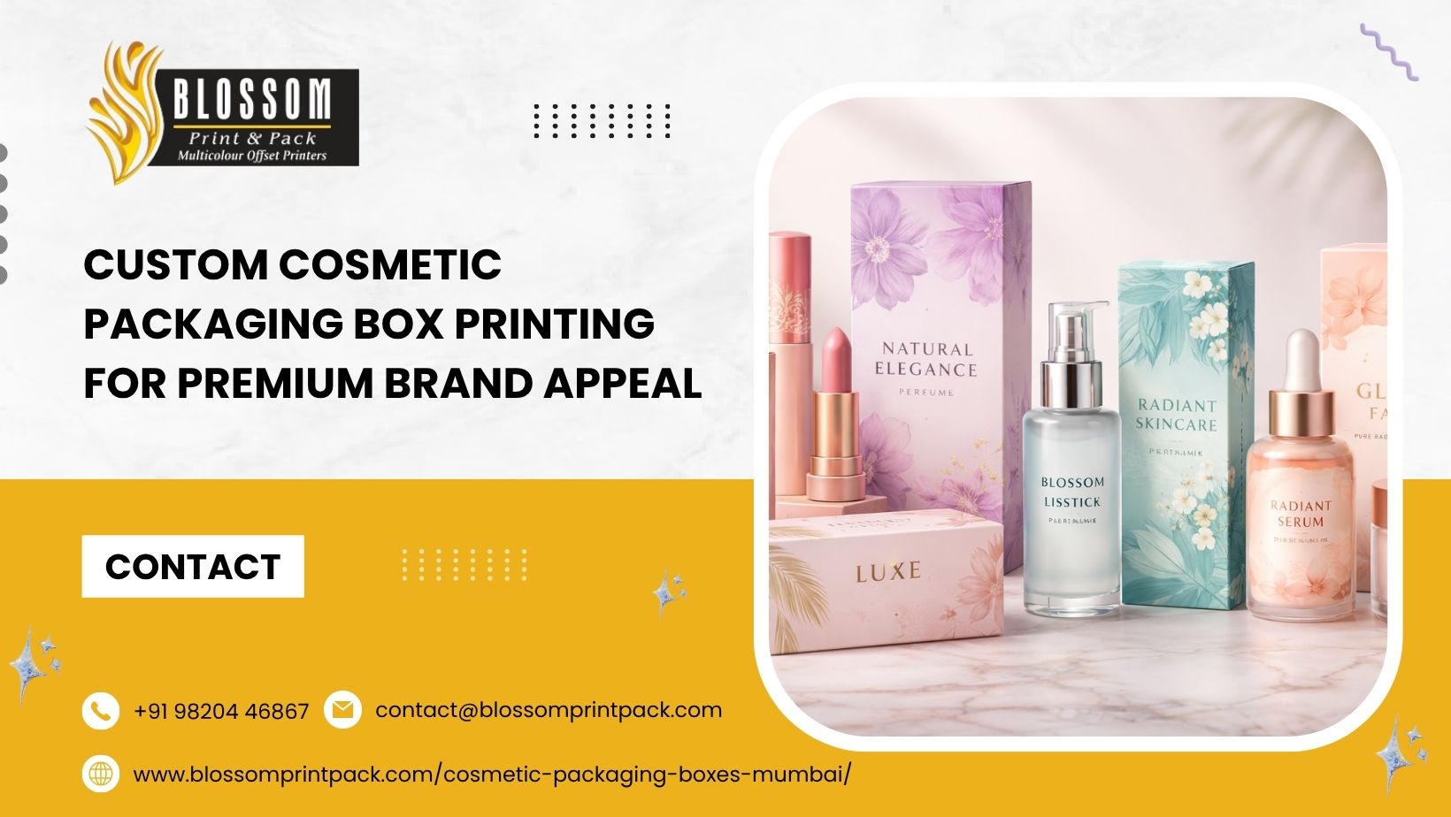 Custom Cosmetic Packaging Box Printing for Premium Brand Appeal