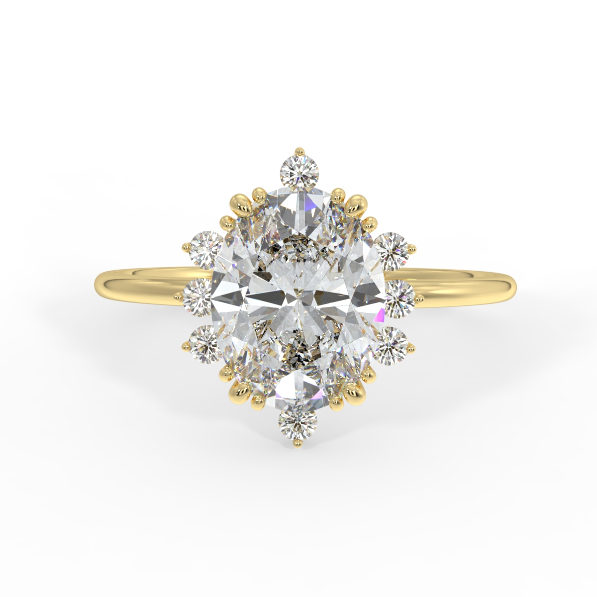 Gayatri’s Third Eye – 14K YG 1.51 ct Lab Grown Diamond Promise Ring