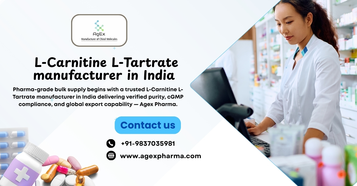 Why Brands Trust L-Carnitine L-Tartrate Manufacturer in India for Bulk API