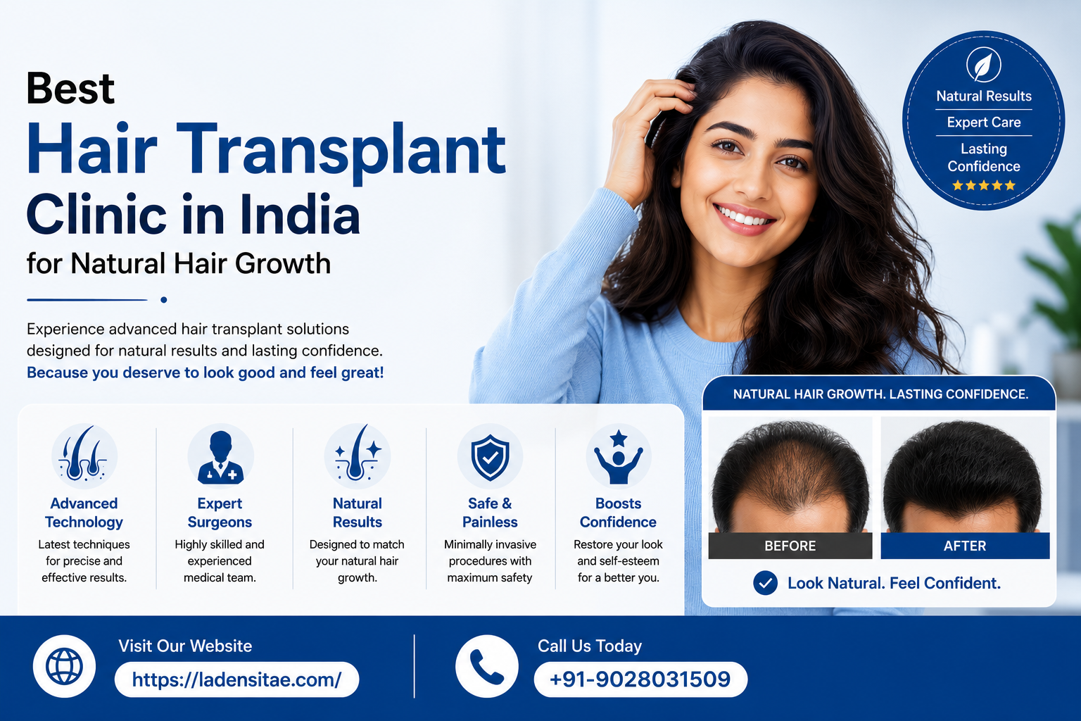 Best Hair Transplant Clinic in India for Natural Hair