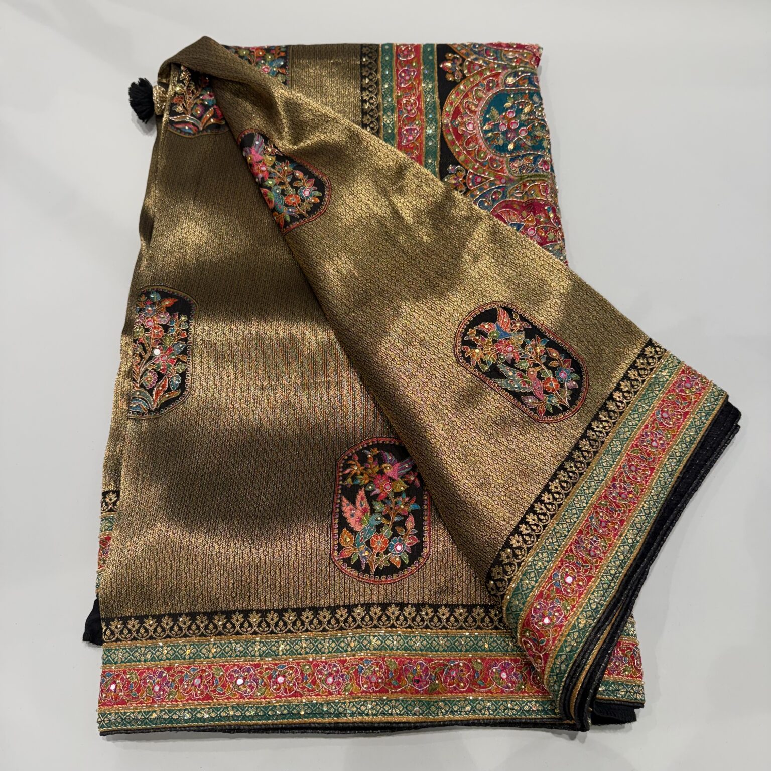 Black Pure Silk Royal Saree