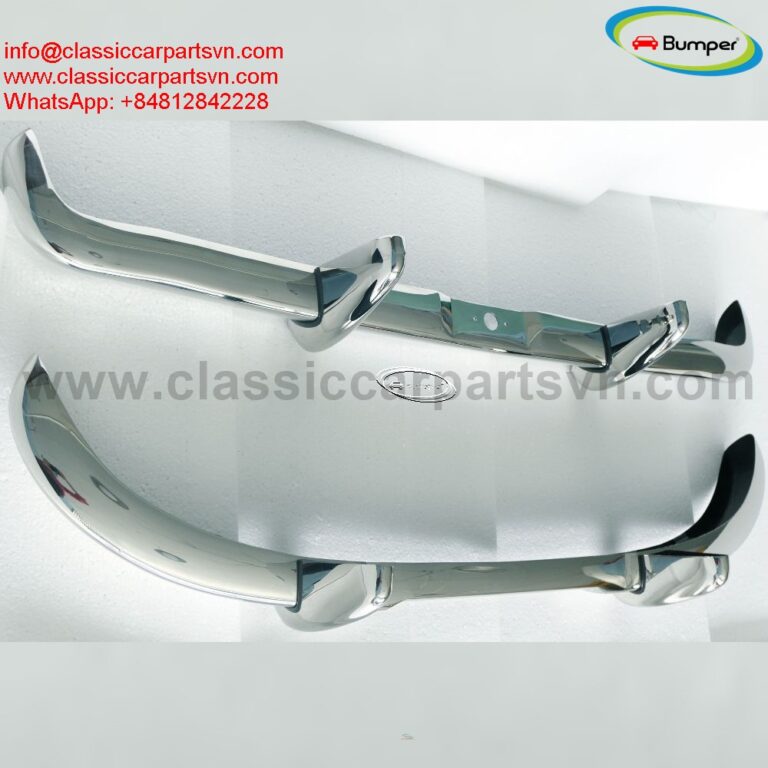 Datsun Roadster Fairlady bumpers with over riders (1962-1970)