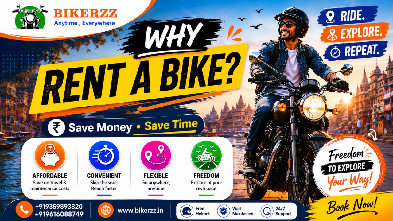 Budget-Friendly Bike & Scooty Rentals for Everyday, Varanasi