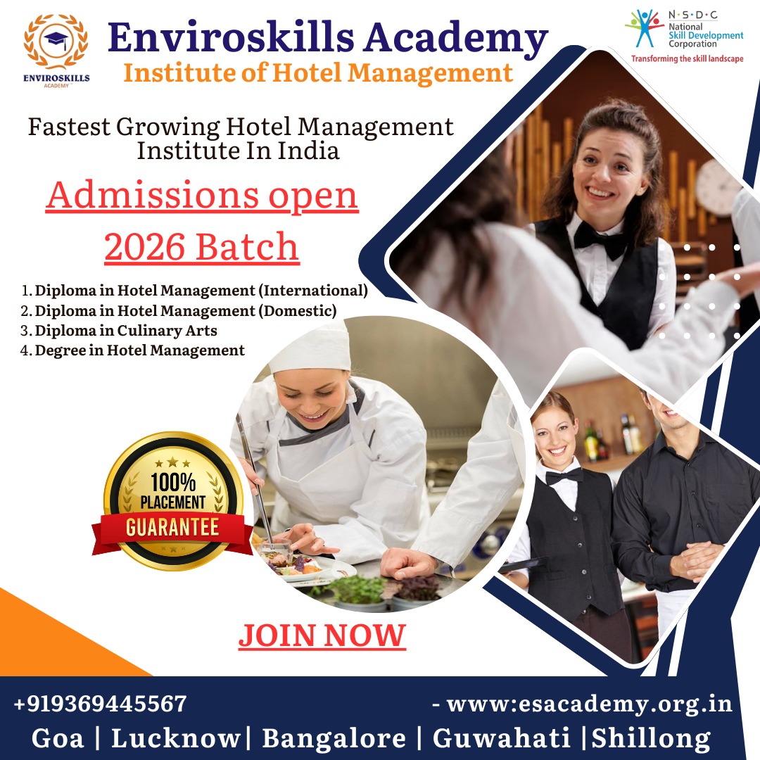 Best Hotel management colleges with placement in lucknow – Enviroskills Academy