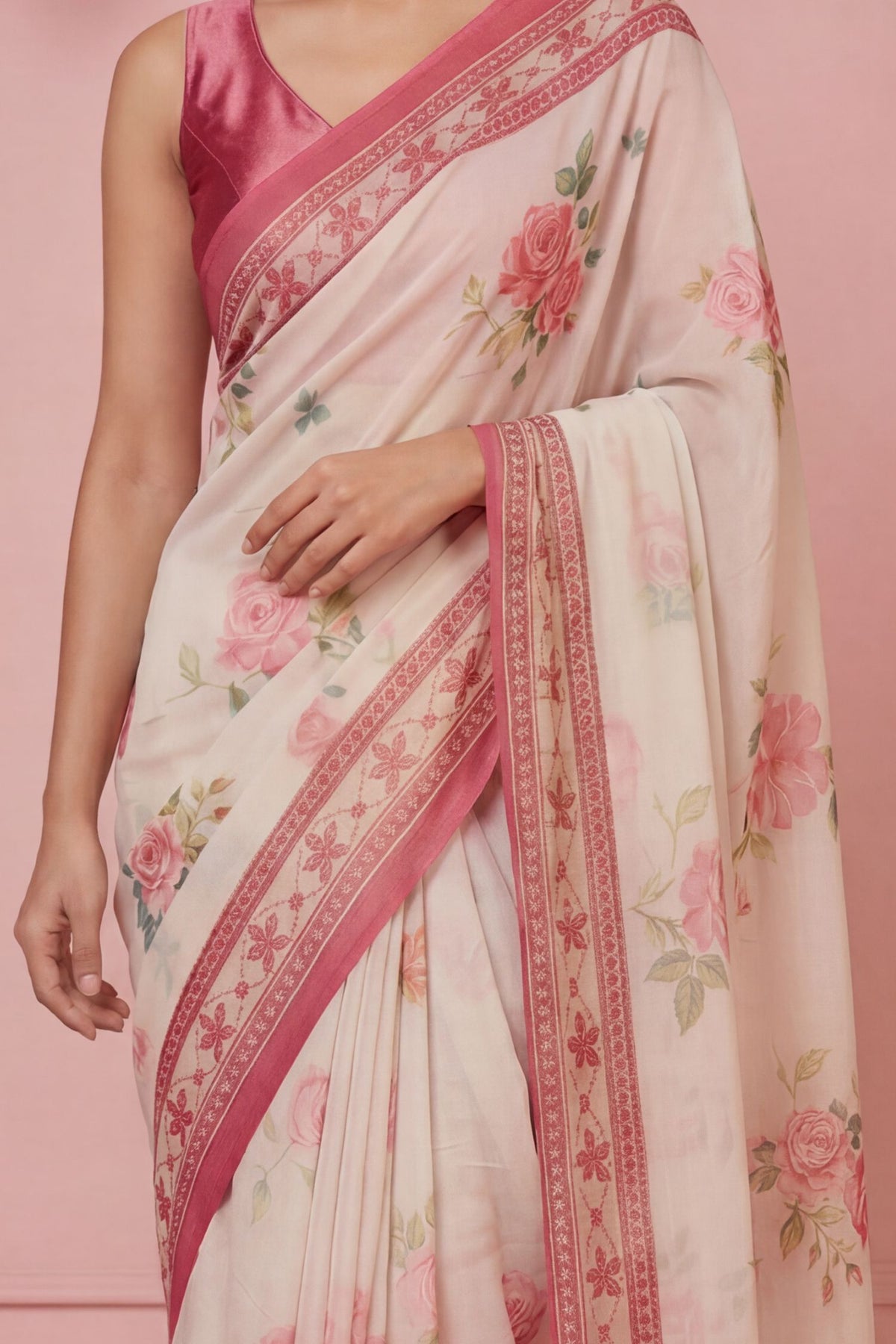 Printed Georgette Saree