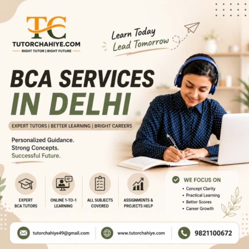 BCA Tuition Services in Delhi — Find Your Best Tutor