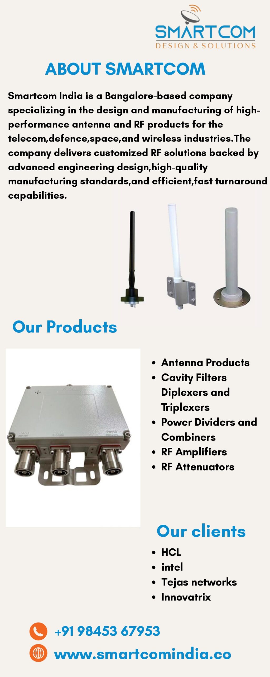 Monopole Antenna Manufacturer | RF Monopole Antenna