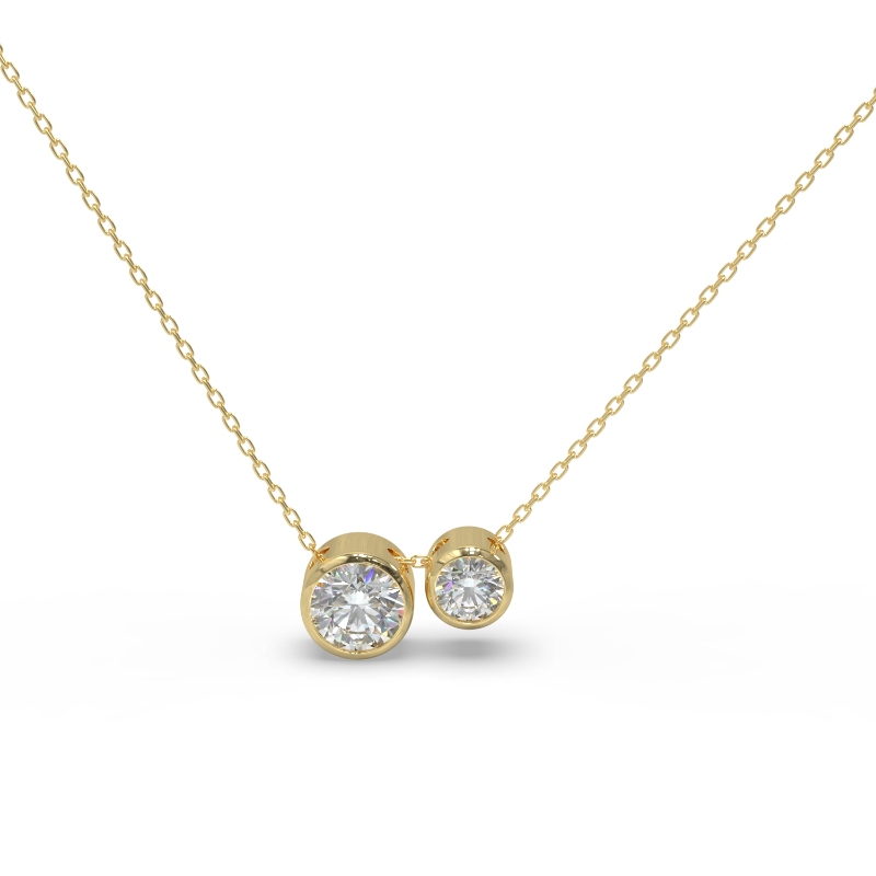 Just The Two Of Us Necklace – 14K YG 0.86 ct Lab Grown Diamond