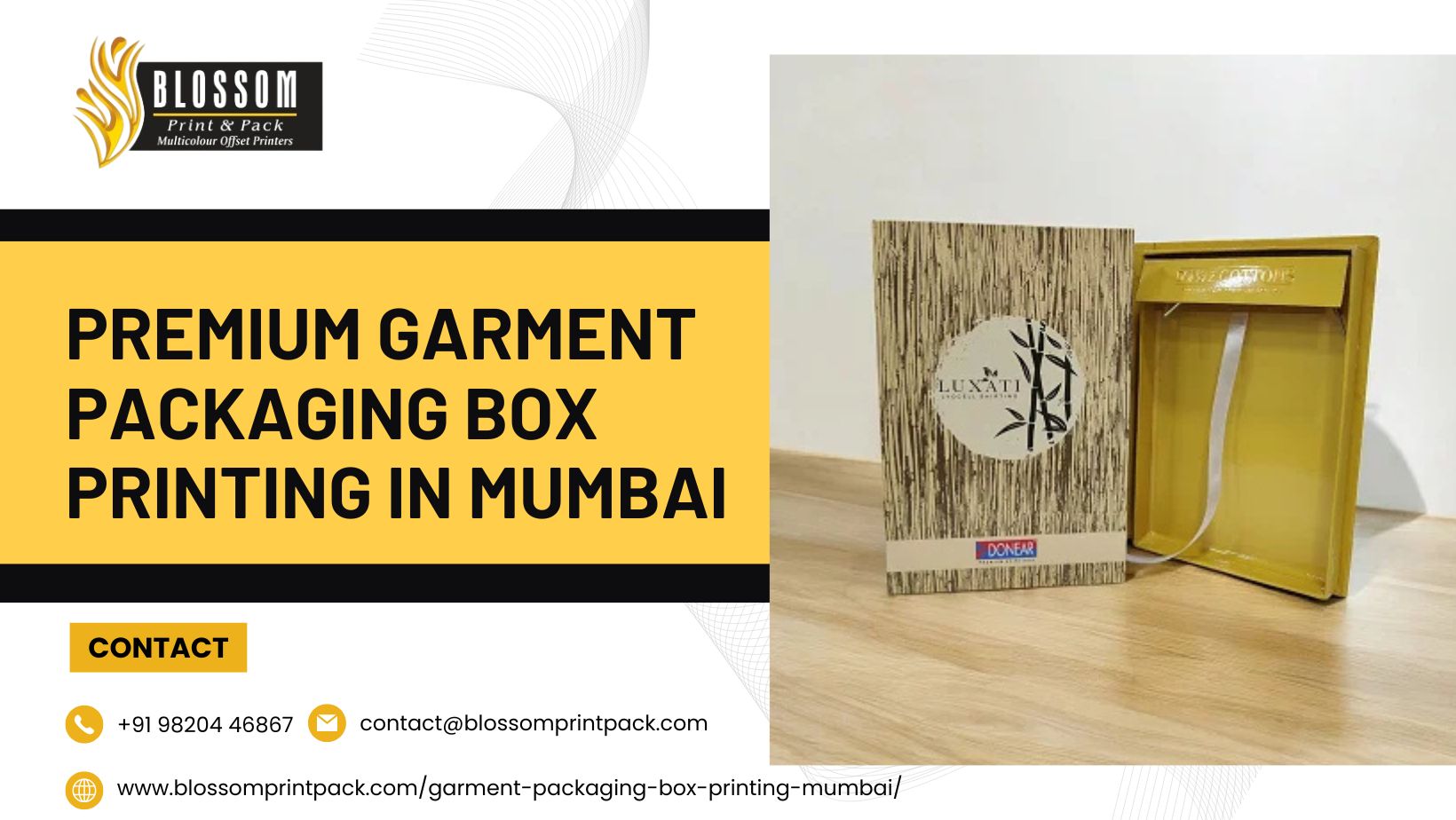 Premium Garment Packaging Box Printing in Mumbai