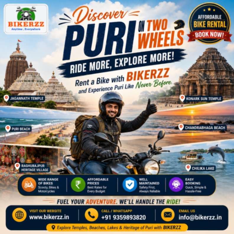 Explore Puri on Two Wheels | Bike Rental Services by Bikerzz