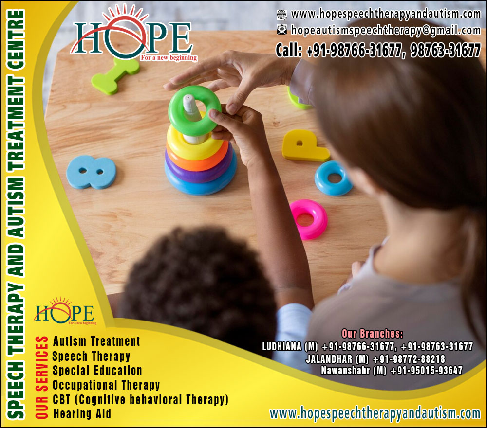 Hope Centre for Autism Treatment, Speech Therapy, Hearing Aid Centre for Kids & Children in Ludhiana Punjab, Dera Bassi, Mohali, Amritsar, Jalandhar, Nawanshahr, GuruGram, Kolkata, Nabha https://www.hopespeechtherapyandautism.com +91-98766-31677, +91-98763-31677