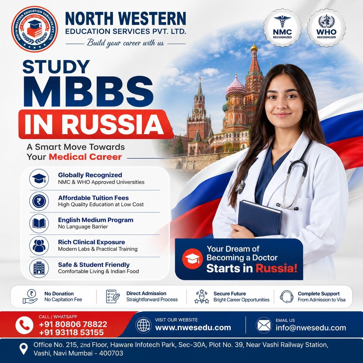 🚀 MBBS Goals? Russia Knows the Way! 🇷🇺🩺