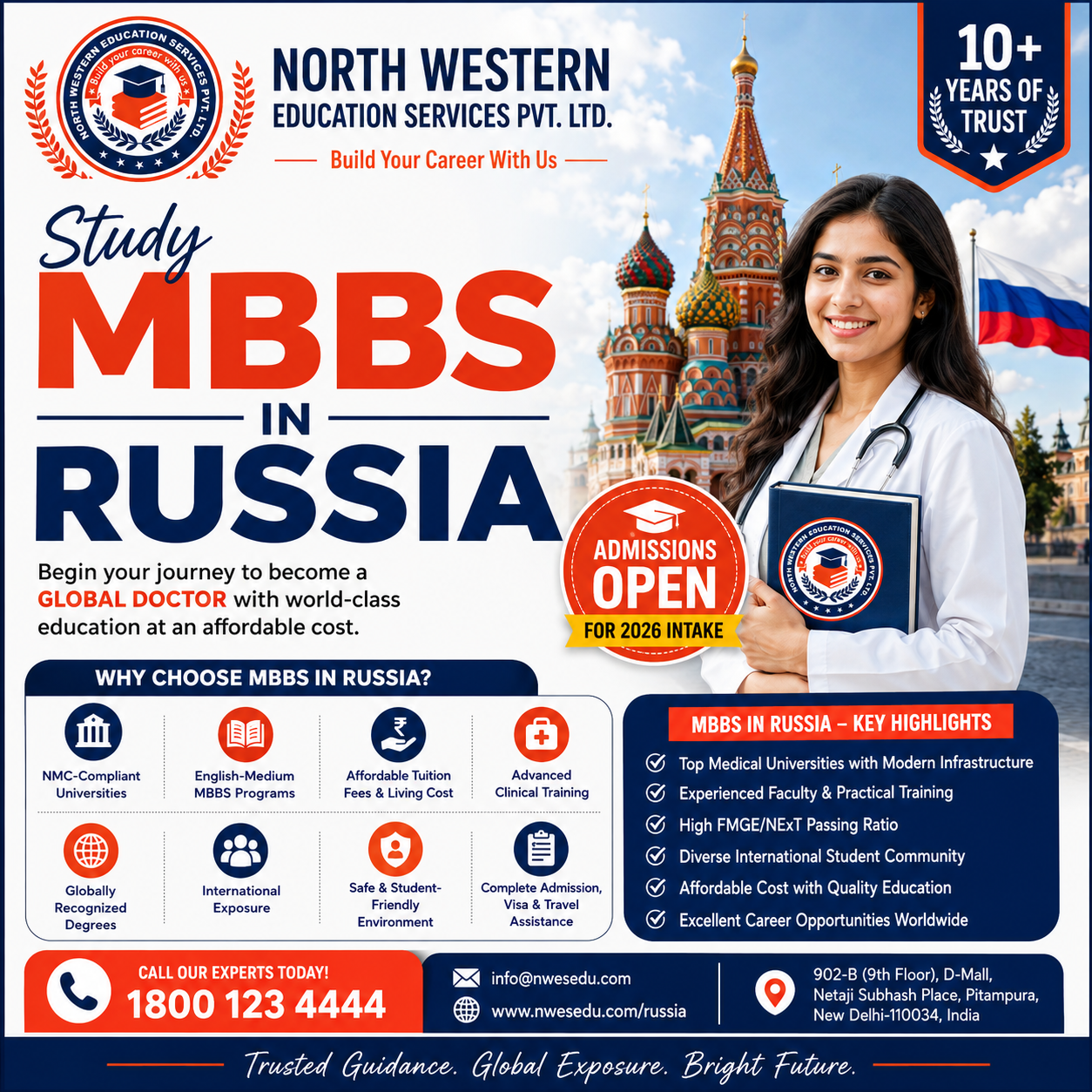 🩺 White Coat Dreams Begin with Study MBBS in Russia!