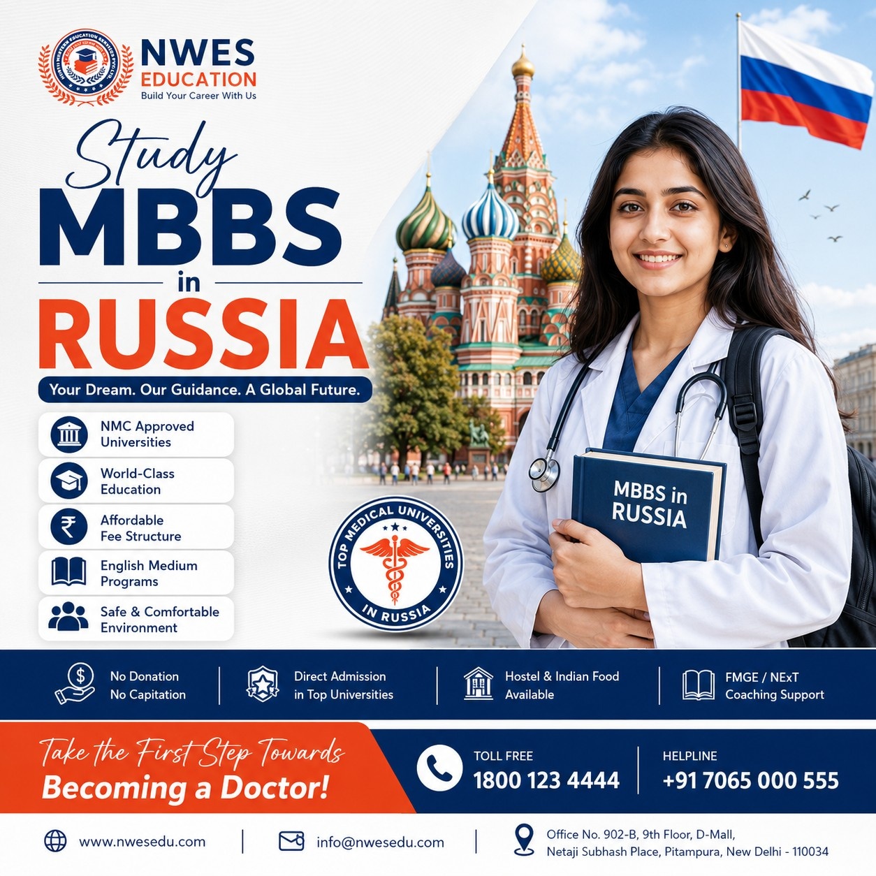 🚀 Your MBBS Dream? Russia Says: “Let’s Go!” 🇷🇺🩺