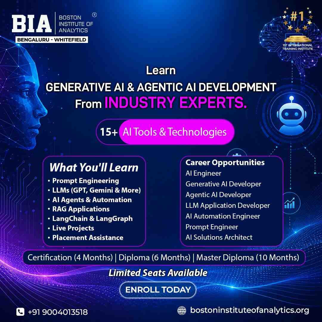 Unlock Opportunities with Generative AI and Agentic AI Development Course in Whitefield