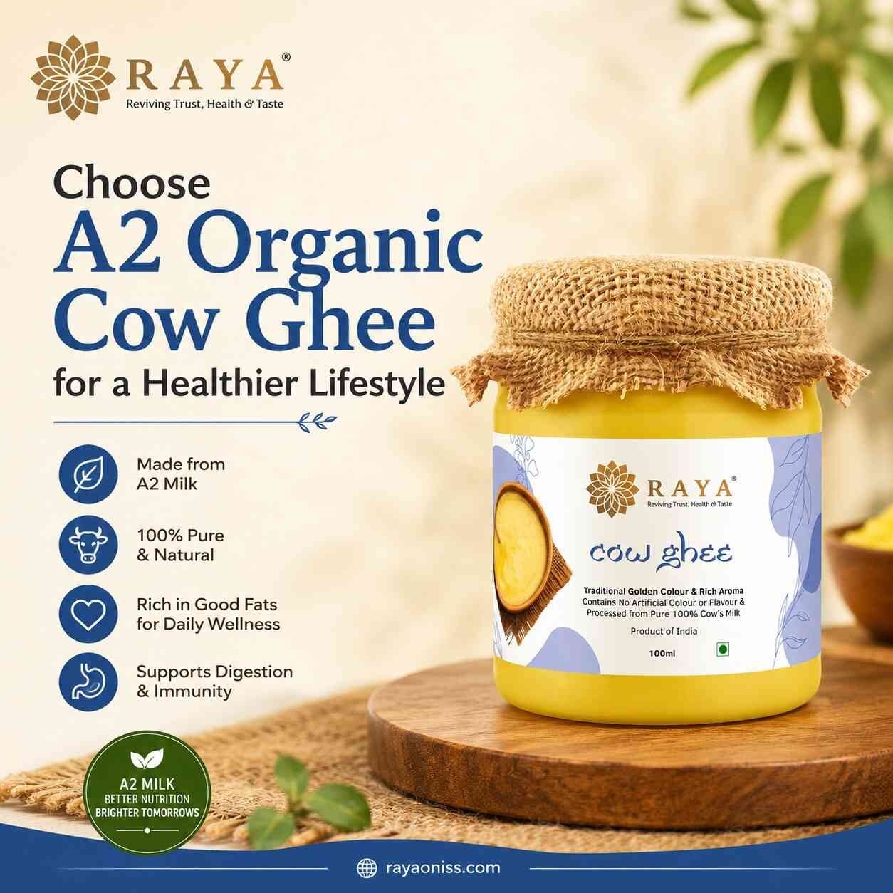 Choose A2 Organic Cow Ghee for a Healthier Lifestyle