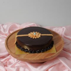 Golden-Rakhi-Truffle-Cake