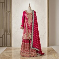 Home 2 Magenta-Stiched-Grara-Shara-Set