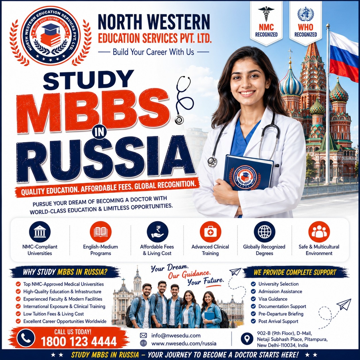🎉 MBBS in Russia: Less Drama. More Doctor. 😎🩺🇷🇺