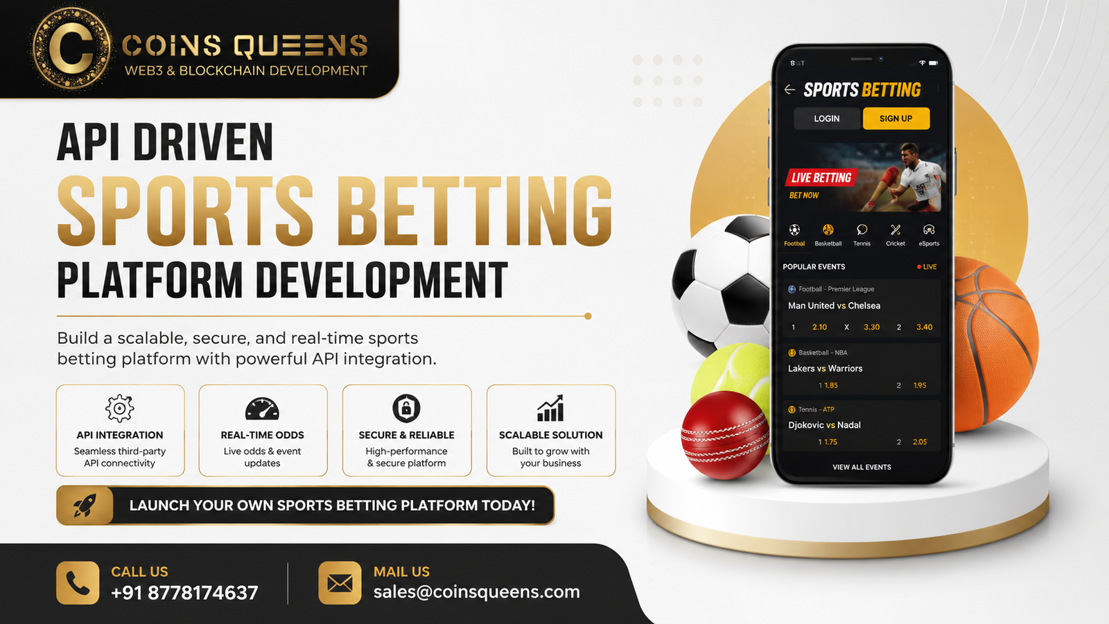 Secure API Driven Sports Betting Platform Development Services
