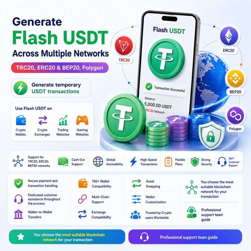 Generate USDT Transactions Across Multiple NetworksTRC20, ERC20 & BEP20