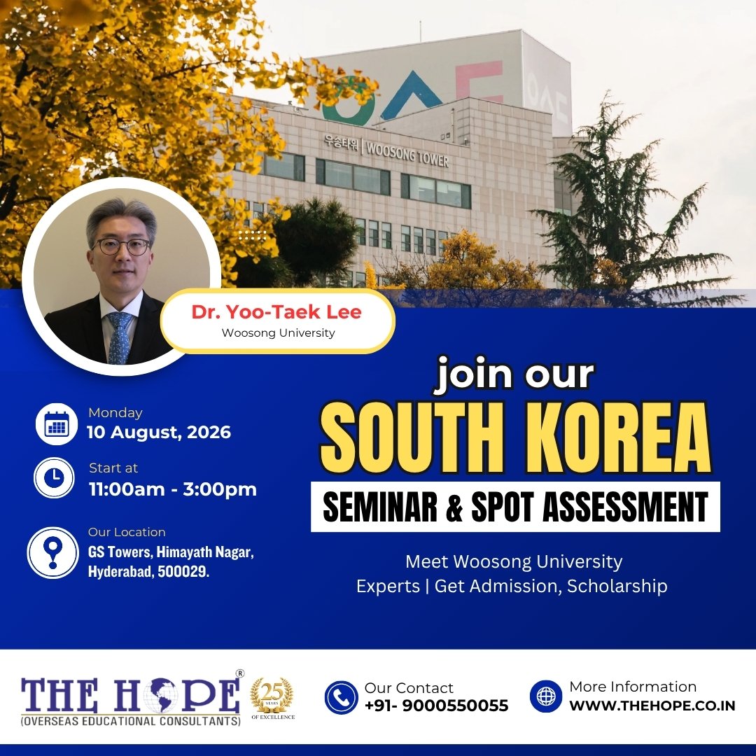 We Are Conducting Free South Korea Seminar At 10th Aug
