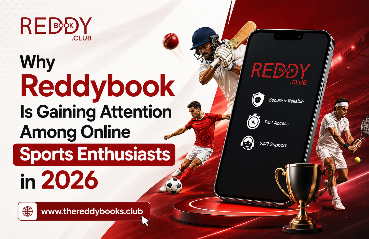 Play online sports games easily with Reddybook.