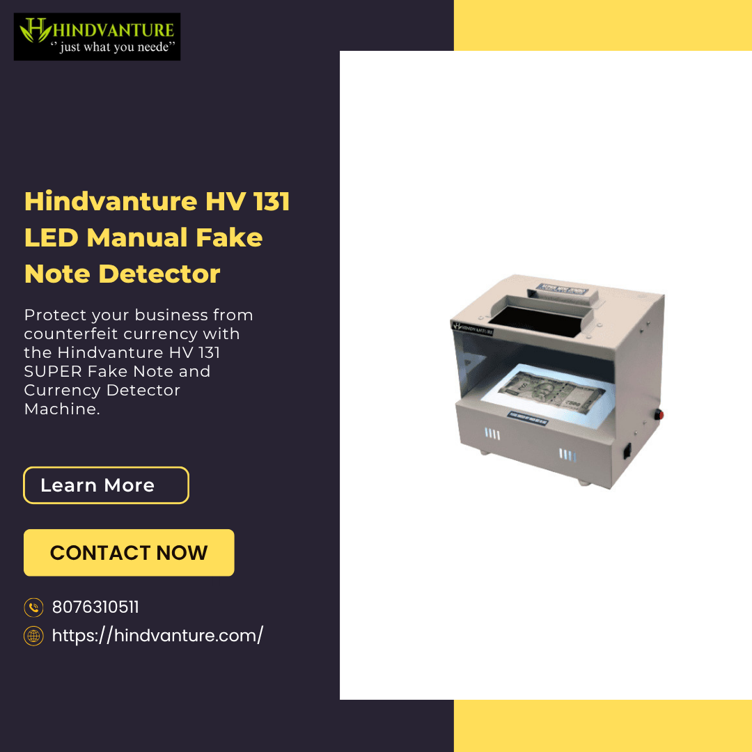 Hindvanture HV 131 LED Manual Fake Note Detector