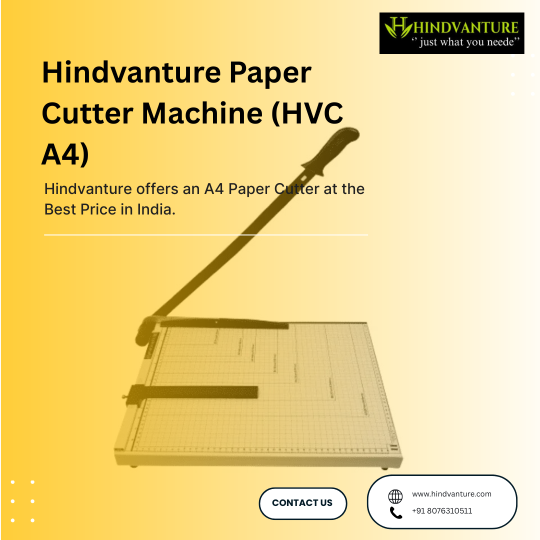 Hindvanture Paper Cutter Machine (HVC A4) Precision Cut