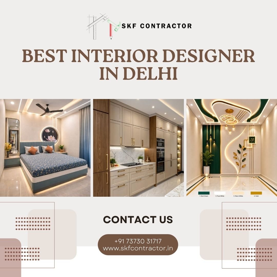 Best Interior Designer in Delhi | SKF Contractor – Redefining Delhi Interiors 