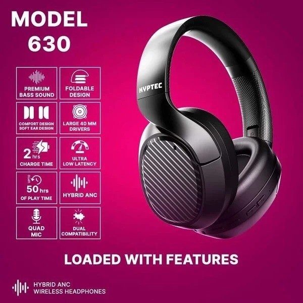 Kyptec LifeStyle® 630 Over Ear Wireless Headphones for Powerful Sound & Extended Listening