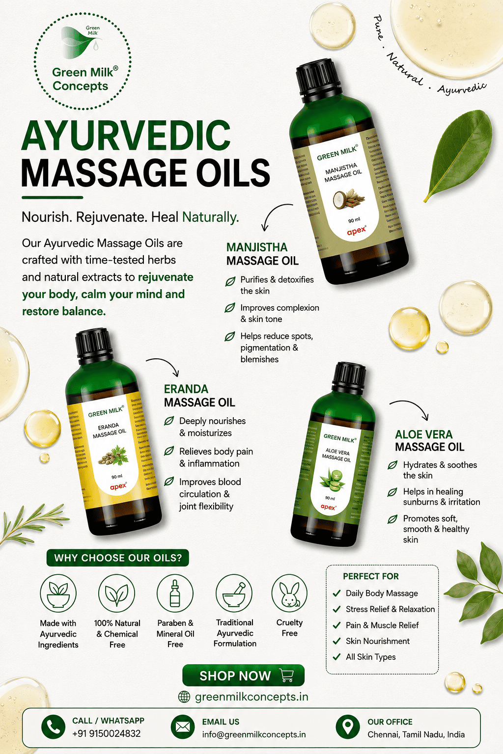 Ayurvedic Massage Oil for Abhyanga Practices
