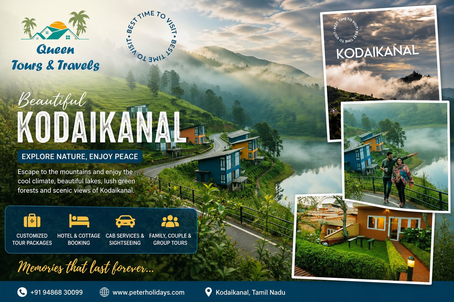 Best Kodaikanal Tour Packages for Group Vacations – Peter Holidays Queen Tours and Travels